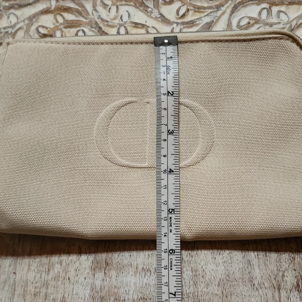 Dior Beige Canvas Cosmetic Pouch